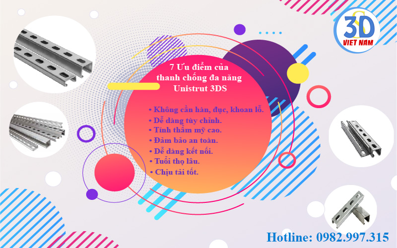 ưu điểm của thanh chống đa năng Unistrut